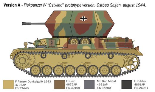 Maquette char d'assaut : Flakpanzer IV Ostwind 1/35 - Italeri 6594