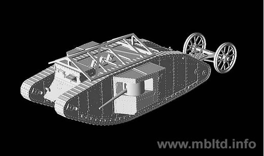Maquette blindés : Char britannique Mk.I "Male" - 1:72 - Masterbox 72001