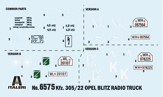 Maquette militaire : Opel Blitz - 1/35 - Italeri 6575 06575 - france-maquette.fr