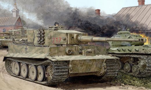 Maquette militaire : Tiger I Milieu Prod. Otto Carius - 1/35 - Dragon 06888, 6888