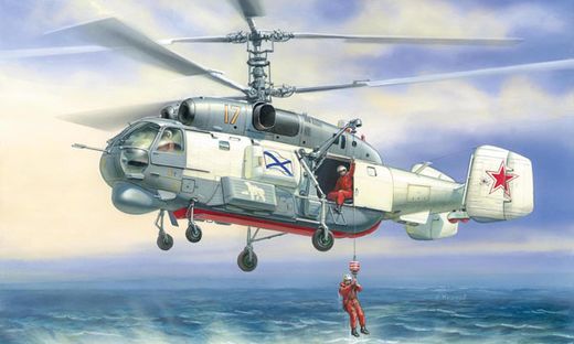Maquette d'hélicoptère militaire : Kamov Ka-27 Sauvetage - 1/72 - Zvezda 07247 7247