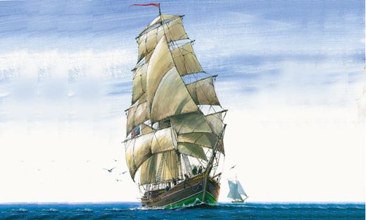 Maquette de navire historique - Voilier Brigantine Anglaise - 1:100 - Zvezda 09011 9011