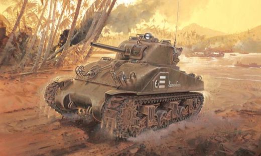 Maquette char d'assaut : M4 Sherman Composite Hull PTO - 1/35 - Dragon 06740 6740