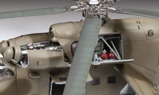 Maquette d'hélicoptère militaire : Mil Mi-24V/VP - 1/48 - Zvezda 04823 4823 - france-maquette.fr