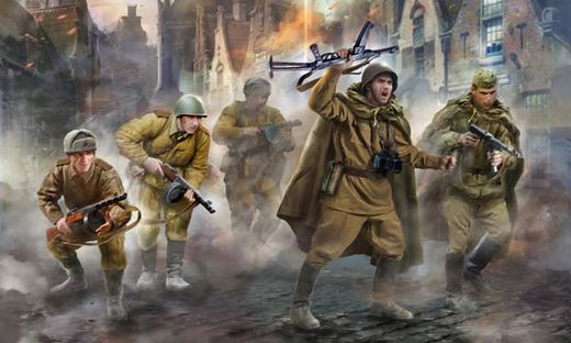 Figurines militaires : Mitrailleurs Soviétiques - 1/72 - Zvezda 06269 6269