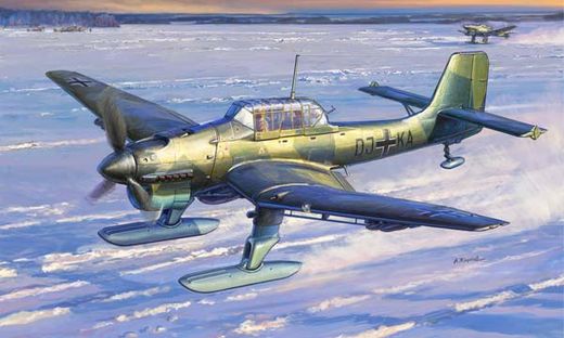 Maquette d'avion militaire : Ju87B-2/U4 avec Skis - 1/72 - Zvezda 07323