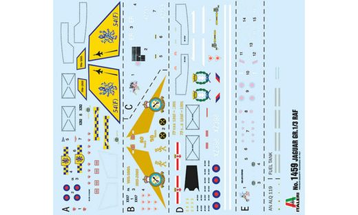 Maquette avion américain : Jaguar GR.1/GR.3 RAF - 1:72 - Italeri 1459 01459