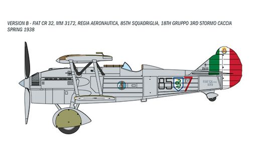 Maquette avion : CR.32 Freccia 1/72 - Italeri 1438