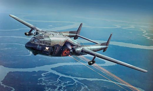 Maquette avion : AC-119K Stinger 1/72 - Italeri 1468