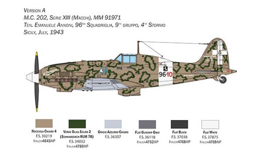 Maquette avion militaire : Macchi M.C. 202 Folgore 1/32 - Italeri 2518