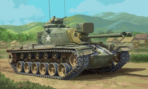 Maquette véhicule militaire : Char d'assaut M48 A3 CCP 1/35 - I Love Kit 63533
