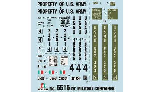 Décor maquette militaire : Container 20' - 1/35 - Italeri 6516