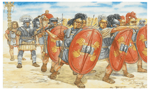 Figurines de soldats antiques : Infanterie romaine 1/72 - Italeri 06021
