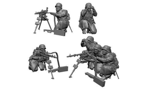 Figurines militaires : Mitrailleurs allemands hiver - 1/72 - Zvezda 06210