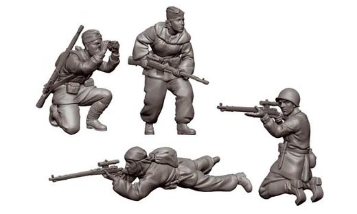 Figurines militaires : Tireurs d’élite Soviétiques - 1/72 - Zvezda 06193