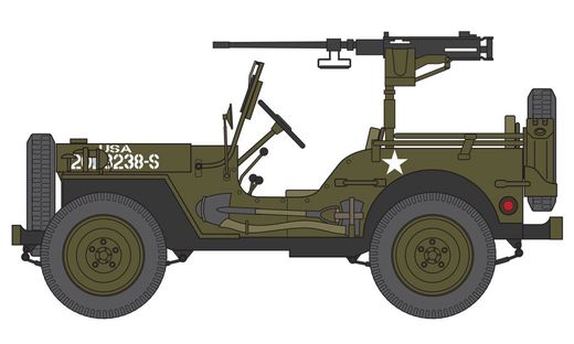 Maquette de véhicule militaire : Jeep anglaise Willys - 1:72 - Airfix 02339