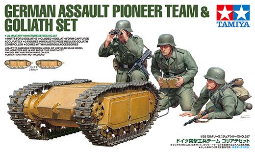 Figurines militaires : Goliath et pionniers allemands - 1/35 - Tamiya 35357