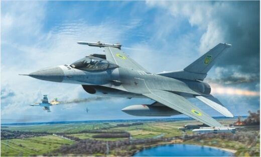 Maquettes avion : F-16A Ukraine AF (avec PIDS) 1/48 - Kinetic 48157