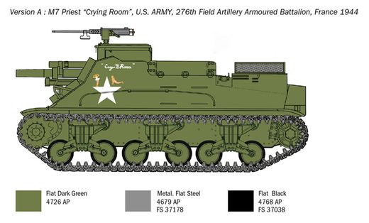 Maquette militaire : M7 Priest Gun Motor Carriage - 1:35 - Italeri 06580 6580