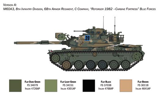 Maquette militaire : M60A3 - 1:35 - Italeri 06582 6582 - france-maquette.fr