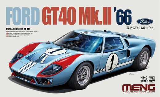 Maquette voiture : Ford GT40 MKII - 1:12 - Meng RS002