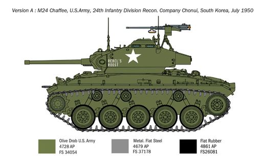 Maquette militaire : M24 Chaffee « Guerre de Corée » - 1/35 - Italeri 6587 06587