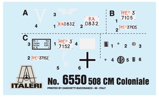 Maquette véhicule militaire : Fiat 508 CM Coloniale 1/35 - Italeri 6550 06550