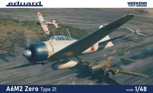 Maquette d'avion militaire : A6M2 Zero Type 21 1/48 - Eduard 84189