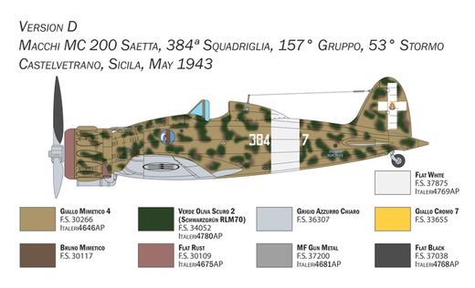 Maquette d'avion militaire : Macchi C.200 Serie XXI-XXIII 1/48 - Italeri 2767