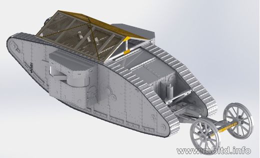 Maquette blindés : Char britannique Mk.I "Male" - 1:72 - Masterbox 72001