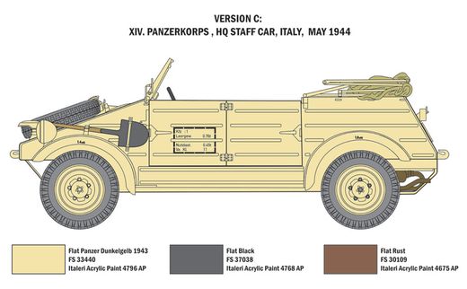 Maquette militaire : Kdf. 1 Typ 82 Kübelwagen - 1:9 - Italeri 07405