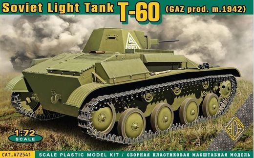 Maquette militaire : T-60 Soviet light tank (GAZ prod.m.1942) 1/72 - ACE 72541
