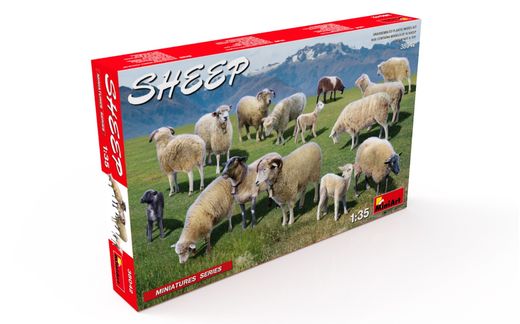Figurines d'animaux : Moutons 1/35 - Miniart 38042