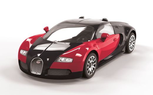 Quick Build - Maquette voiture de sport : Bugatti Veyron Black & Red - Airfix J6020