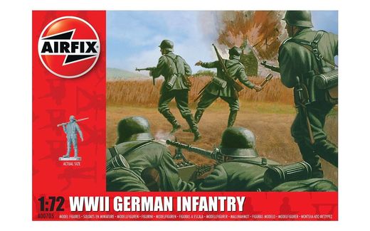 Figurines militaires : Infanterie allemande WWII - 1:72 - Airfix 00705, 1705