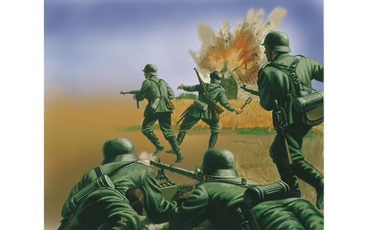 Figurines militaires : Infanterie allemande WWII - 1:72 - Airfix 00705, 1705