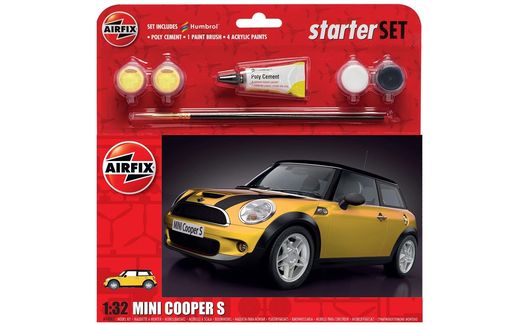 Maquettes voiture de sport : Starter set Mini Cooper S - 1:32 - Airfix 55310