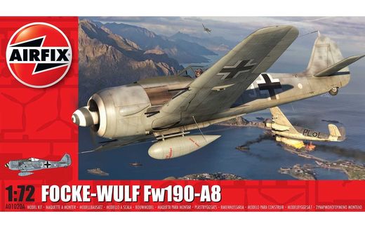 Maquette d'avion militaire : Focke-Wulf Fw190A-8 - 1:72 - Airfix 01020A 1020A