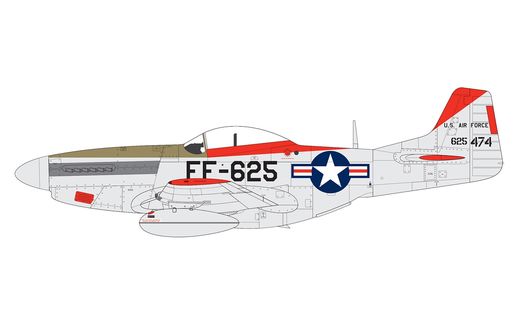 Maquette d'avion militaire : North American F-51D Mustang - 1/48 - Airfix 05136 5136