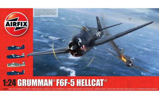 Maquette d'avion militaire :  Grumman F6F-6 Hellcat - 1:24 - Airfix 19004