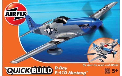 Quick Build - Maquette avion militaire : D-Day P-51D Mustang - Airfix J6046