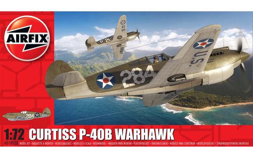 Maquette avion militaire : Curtiss P-40B Warhawk - 1/72 - Airfix 01003B A01003B - france-maquette.fr