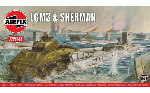 Maquette militaire : LCM3 & Sherman - 1:76 - Airfix 03301V - france-maquette.fr