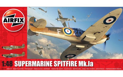 Maquette avion : Supermarine Spitfire Mk 1.a - 1:48 - Airfix 05126A 5126A - france-maquette.fr