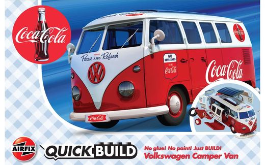 Maquette voiture : QUICKBUILD Coca-Cola VW Camper Van - Airfix J6047 - france-maquette.fr