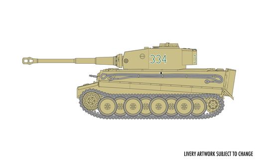 Maquette tank : Small Beginners Set Tiger 1 - 1/72 - Airfix 55004