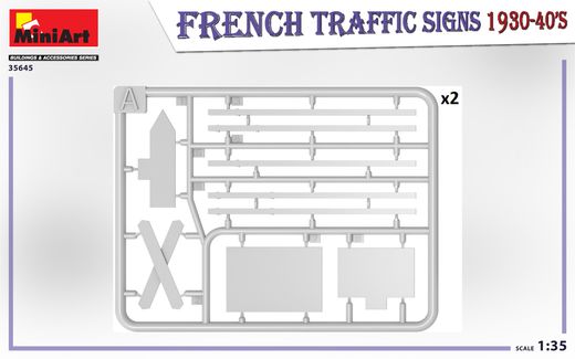 Décor miniature : Panneaux de signalisation français 1930-40 - 1/35 - Miniart 35645