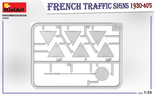 Décor miniature : Panneaux de signalisation français 1930-40 - 1/35 - Miniart 35645