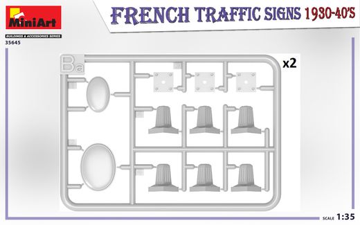 Décor miniature : Panneaux de signalisation français 1930-40 - 1/35 - Miniart 35645