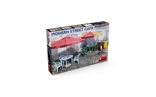 Décor miniature : Terrasse de Bar/Café moderne - 1/35 - Miniart 35610